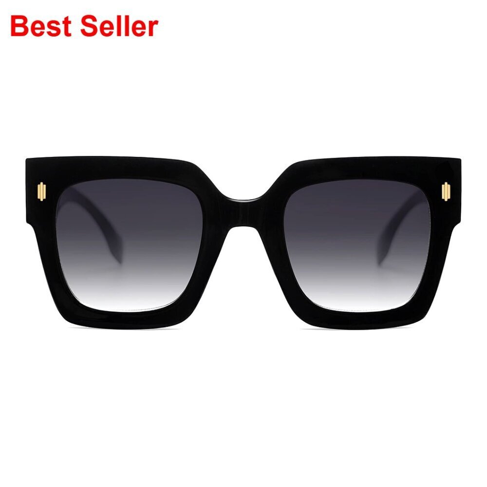 Vintage Oversized Square Sunglasses UV400 Protection Large Frame